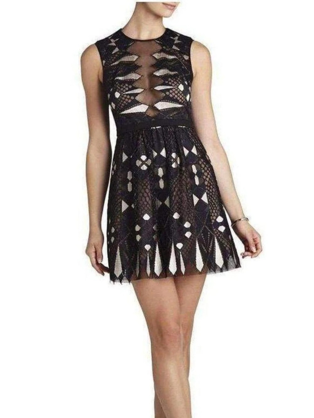 BCBGMAXAZRIA Kailey Sleeveless A-Line Dress Size 4